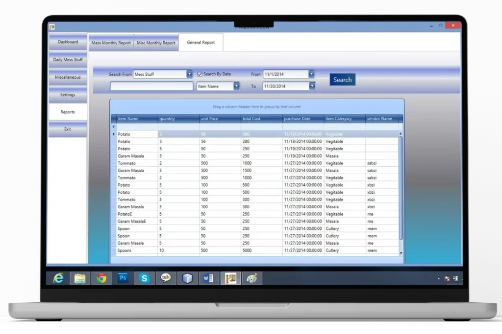 Effortlessly manage kitchen supplies, costs, and vendor records with smart reporting.