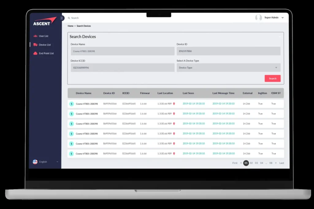 Manage, configure, and monitor all tracking devices in one place.