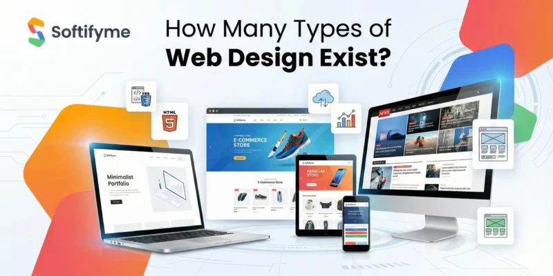 Overview of different types of web design including responsive, e-commerce, and modern trends for businesses