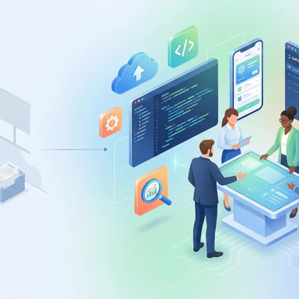 Software house providing custom software solutions, web and mobile app development, and digital transformation services