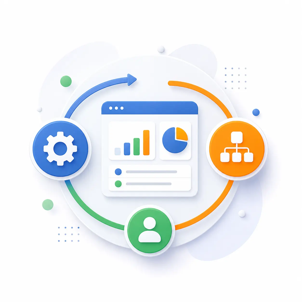 crm and erp system dashboard showing customer data and business operations