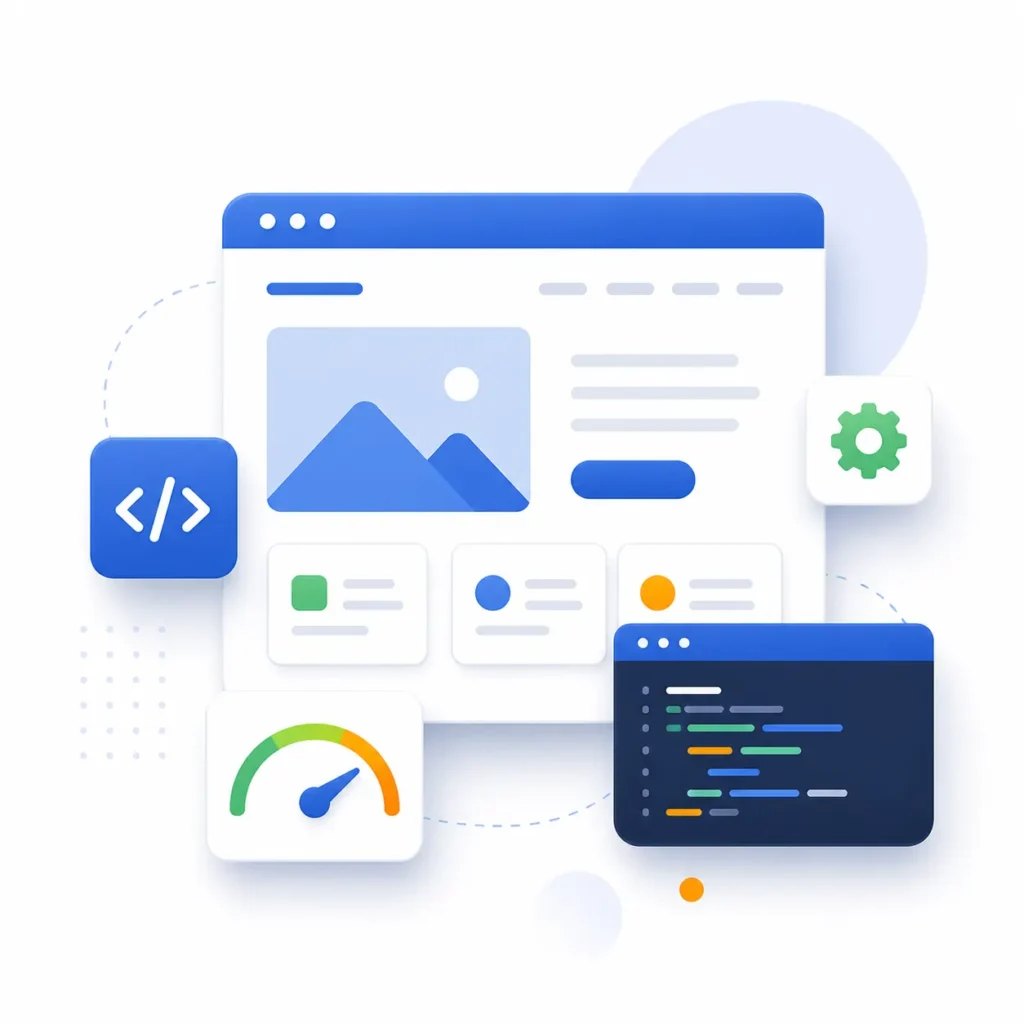 modern website layout with responsive design and structured content sections